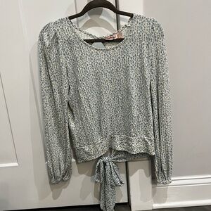 Floral open back top